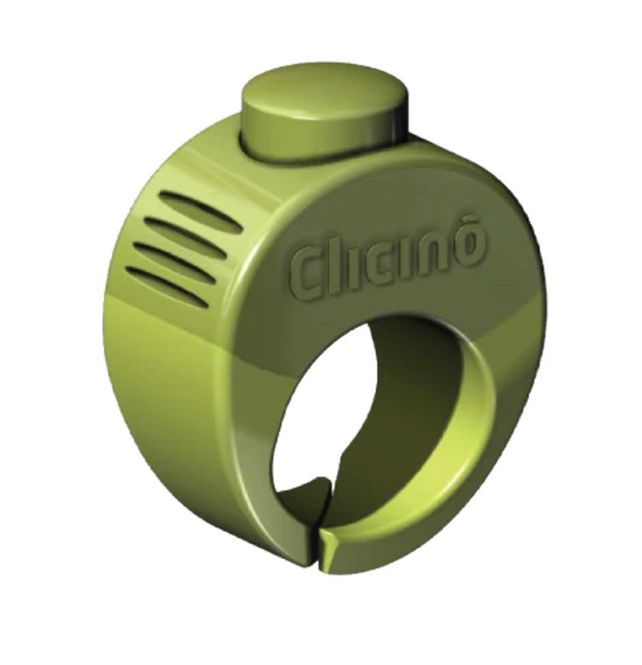 Hovedbilde Clicino klikker ring, limegrønn 